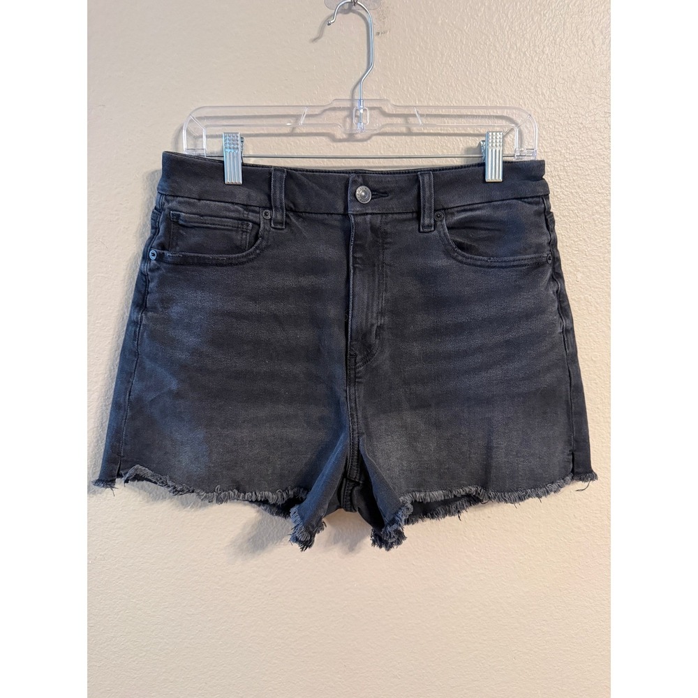American Eagle Outfitters‎ Womens High Waisted Denim Shorts Black Size 8
